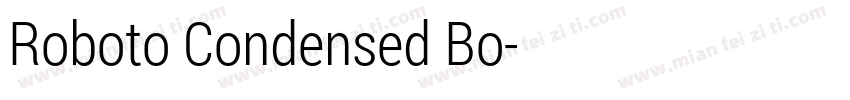 Roboto Condensed Bo字体转换